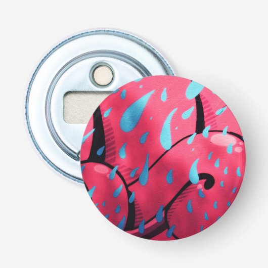 natte verf button flesopener (Voorkant)