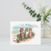 Natte verf Cats Louis Wain Briefkaart (Staand voorkant)