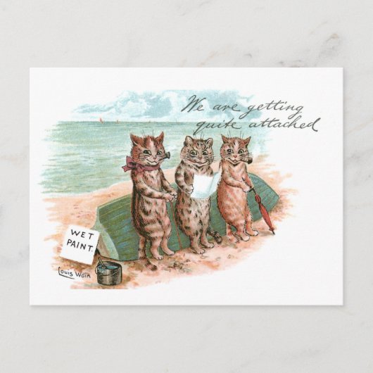 Natte verf Cats Louis Wain Briefkaart (Voorkant)