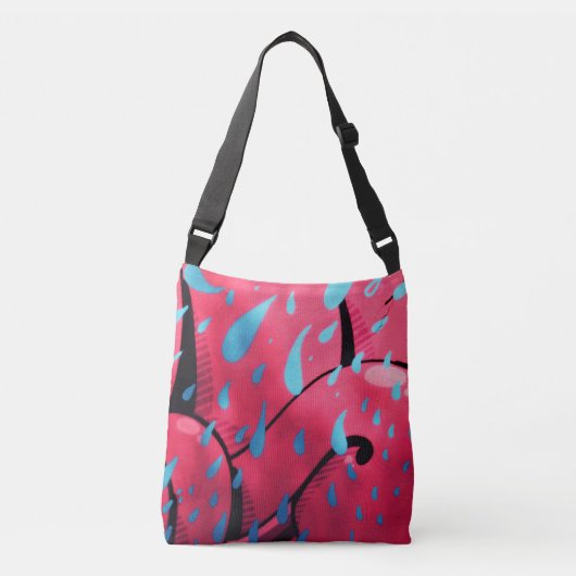 natte verf crossbody tas (Voorkant)