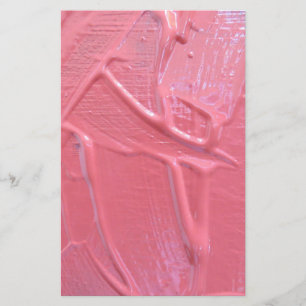 Natte verf druipende roze verf briefpapier