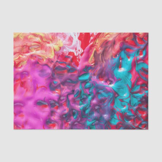 Natte verf kleurrijk abstract kunstpalet tissuepapier (Voorkant)