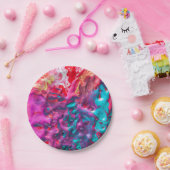 Natte verf kleurrijk abstracte kunst palet  papieren bordje (Feest)