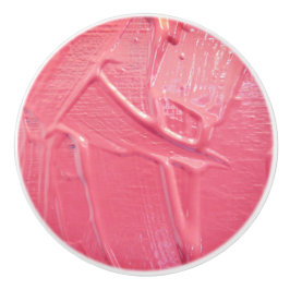 Natte verf koraal roze textuur look keramische knop