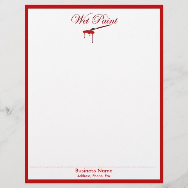 Natte verf Letterkop Custom Briefhoofd (Voorkant)