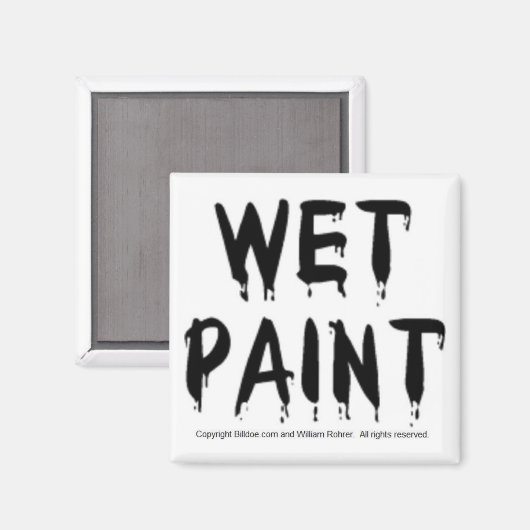 Natte verf magneet (Voorkant / Achterkant)