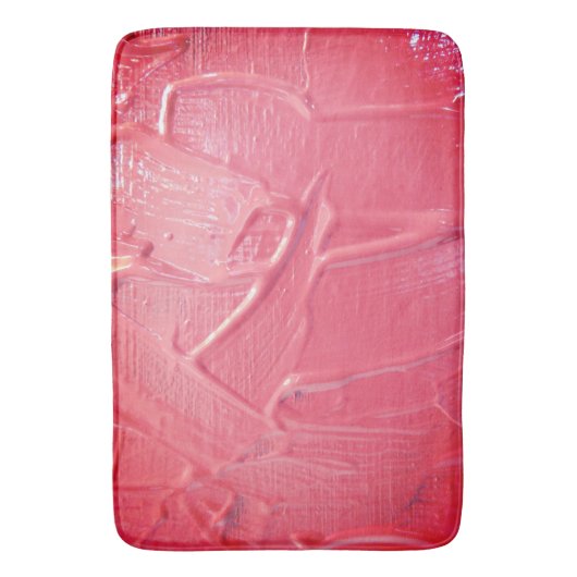 Natte verf roze perzik druppelende textuur badmat (Voorkant Verticaal)