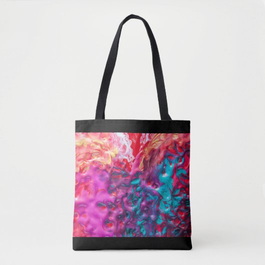 Natte verfkleurig abstract kunstpalet modern tote bag (Voorkant)