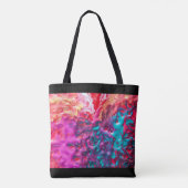 Natte verfkleurig abstract kunstpalet modern tote bag (Achterkant)