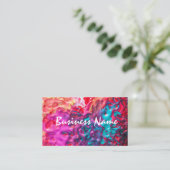 Natte verfkleurig abstract kunstpalet modern visitekaartje (Staand voorkant)