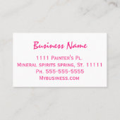 Natte verfkleurig abstract kunstpalet modern visitekaartje (Achterkant)