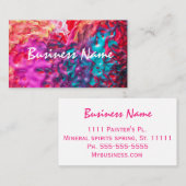 Natte verfkleurig abstract kunstpalet modern visitekaartje (Voorkant / Achterkant)