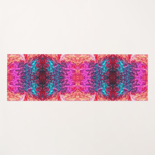 Natte verfkleurig abstract kunstpalet modern yogamat (Voorkant (horizontaal))