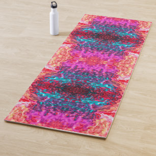 Natte verfkleurig abstract kunstpalet modern yogamat