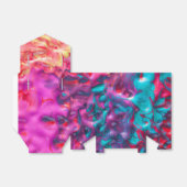 Natte verfkleurige abstracte kunstpaletdraai bedankdoosjes (Uitgevouwen)