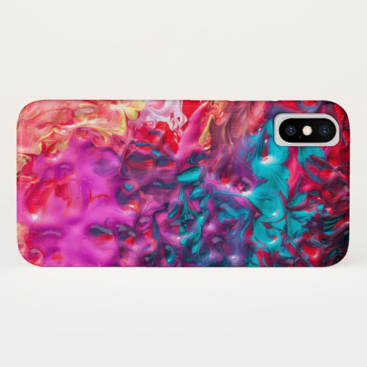 Natte verfkleurige abstracte kunstpaletdraai Case-Mate iPhone case (Achterkant (horizontaal))