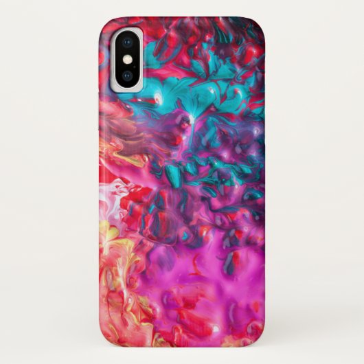 Natte verfkleurige abstracte kunstpaletdraai Case-Mate iPhone case (Achterkant)