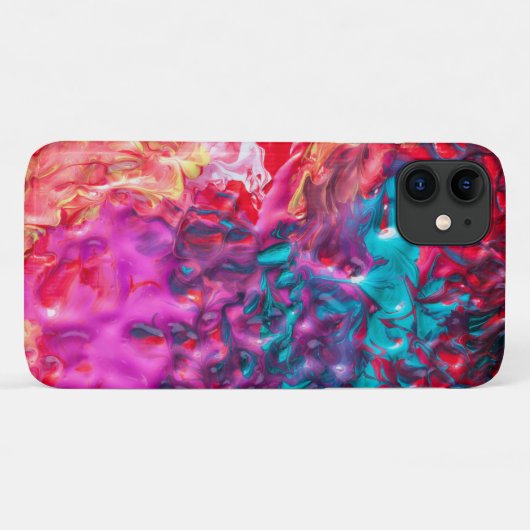 Natte verfkleurige abstracte kunstpaletdraai Case-Mate iPhone case (Achterkant (horizontaal))