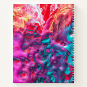 Natte verfkleurige abstracte kunstpaletdraai notitieboek (Achterkant)