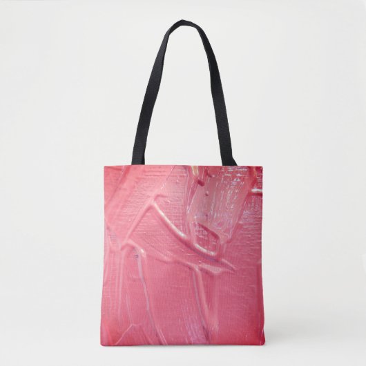 Natte verfkoraalroze tote bag (Voorkant)