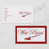 Natte verfprofielkaart visitekaartje (Voorkant / Achterkant)