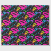 Natte verfretrokleurig plastic omlooppapier cadeaupapier (Vlak)