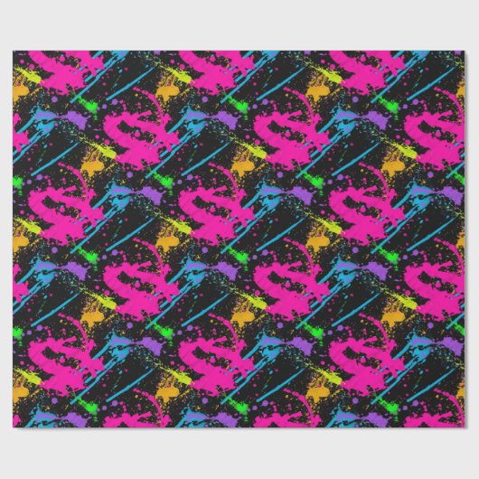 Natte verfretrokleurig plastic omlooppapier cadeaupapier (Vlak)