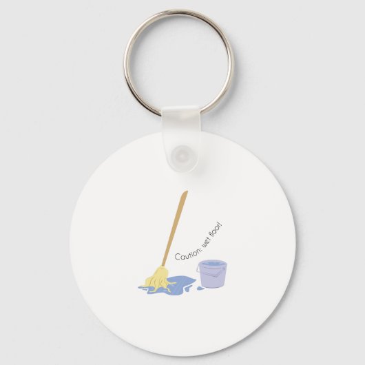 Natte vloer sleutelhanger (Voorkant)