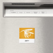 "Natte vlucht" Dish Washer Status Magnet (Insitu (Vaatwasser))