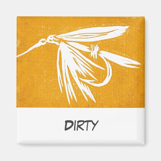 "Natte vlucht" Dish Washer Status Magnet (Voorkant)