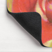 Natte Waterverf Rode Rose Art Muismat (Hoek)