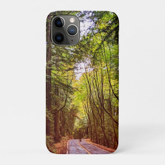 Natte weg door groene bomen in herfst Humboldt Case-Mate iPhone Case (Achterkant)
