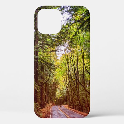 Natte weg door groene bomen in herfst Humboldt Case-Mate iPhone Case (Achterkant)