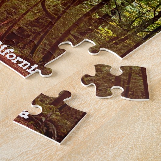 Natte weg door groene bomen in herfst Humboldt Legpuzzel (Zijkant)