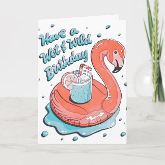 Natte & Wilde Verjaardagsbriefkaart met Letterpres Kaart
