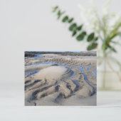 Natte zand briefkaart (Staand voorkant)