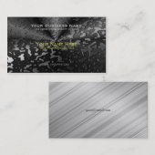 Natte zwart gepolijst metaal Visitekaartje (Voorkant / Achterkant)