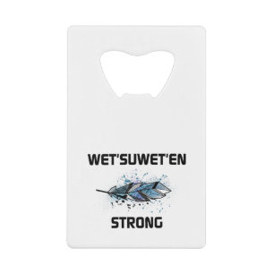 Natte'suwet'en Strong Horizontale Kleur van de Vee Creditkaart Flessenopener