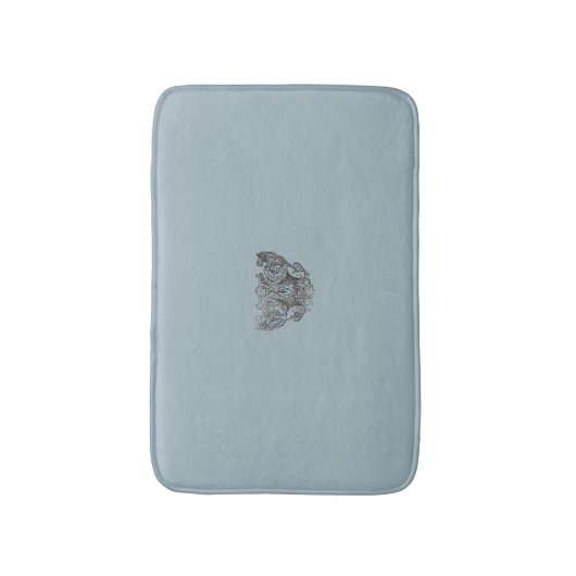 Nattier-blue Angel – Coat of arms – Emblem Badmat (Voorkant Verticaal)