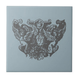 Nattier-blue Angels – Coat of arms – Emblem Tegeltje