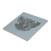 Nattier-blue Angels – Coat of arms – Emblem Tegeltje (Zijkant)