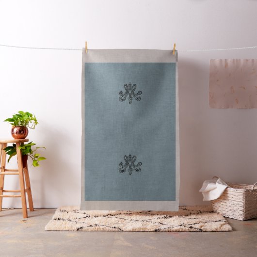 Nattier-blue Marie Antoinette initial upholstery Stof (Voorbeeld)