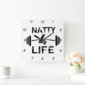 Natty 4 Life Vierkante Klok (Huis)
