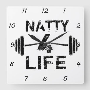 Natty 4 Life Vierkante Klok