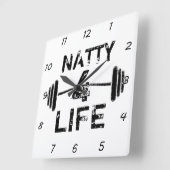 Natty 4 Life Vierkante Klok (Hoek)