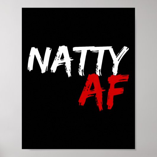 Natty Af Grappige Bodybuilder Bodybuilding Workout Poster (Voorkant)