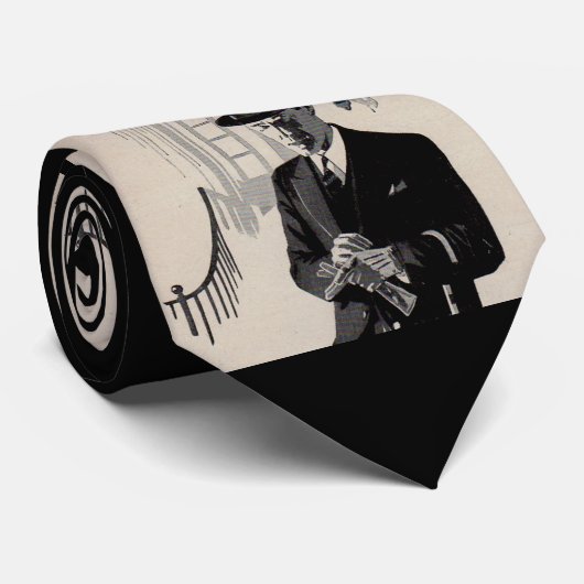 Natty, de scherp geklede man druk uit 1920 stropdas (Opgerold)
