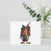 Natty Dread Rastaman met Dreadlocks Briefkaart (Staand voorkant)