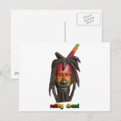 Natty Dread Rastaman met Dreadlocks Briefkaart (Voorkant / Achterkant)