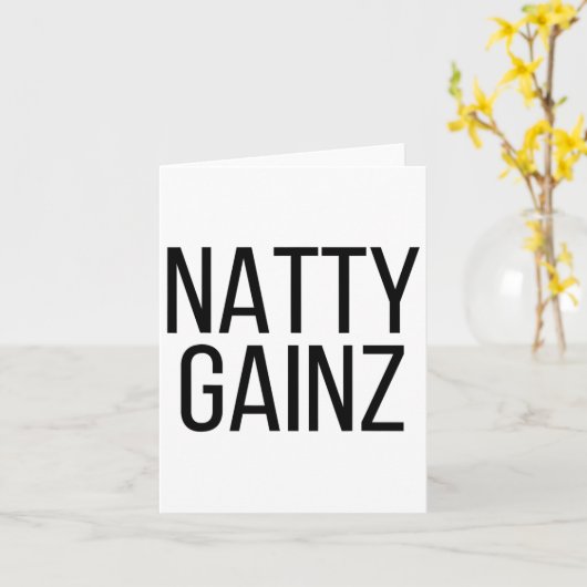 Natty Gainz Steroid Free Gym And Bodybuilding T Sh Kaart (Gele Bloem)